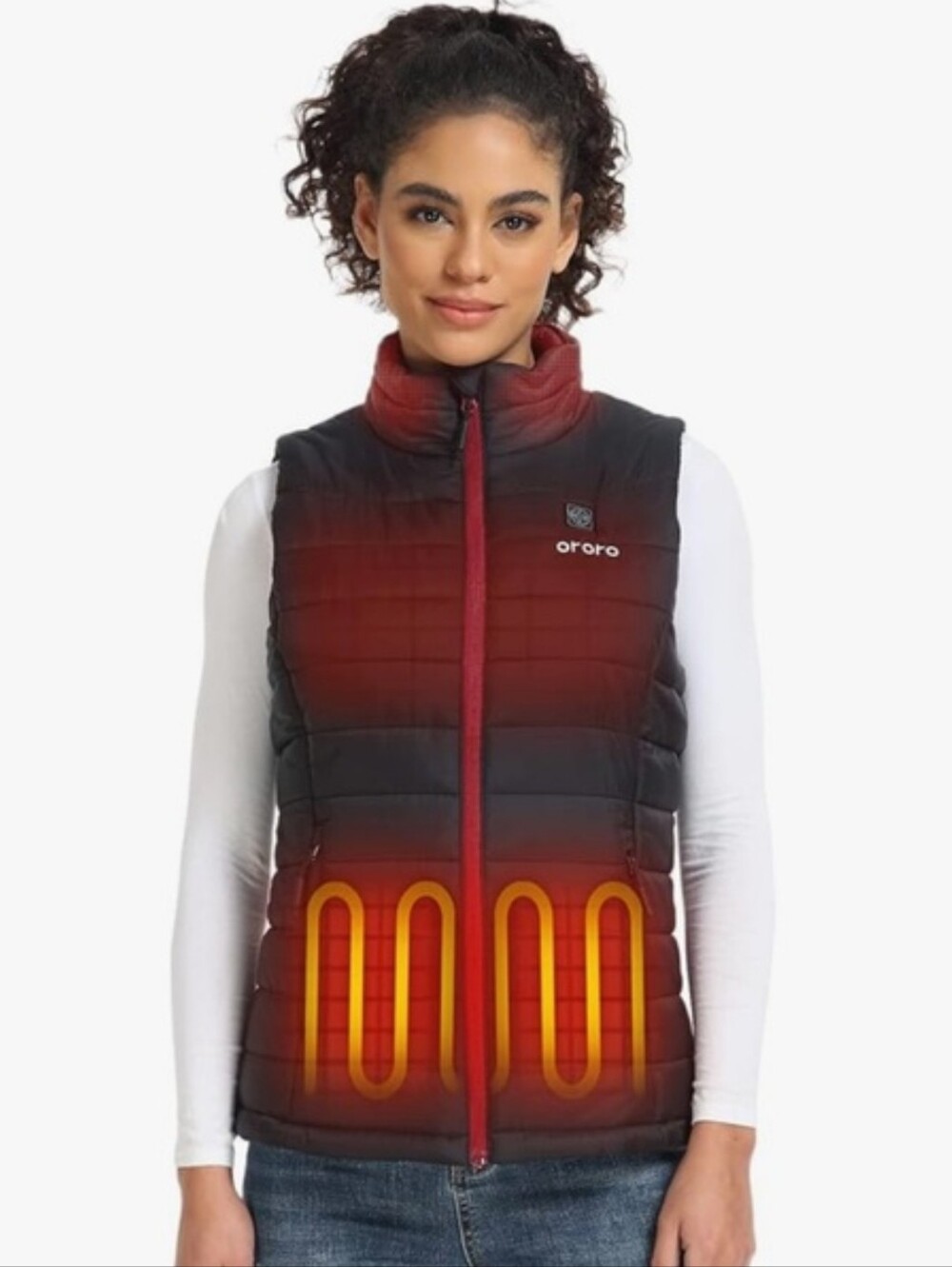 Ororo Women's Classic Heated Puffer Vest Black Iris Size Medium